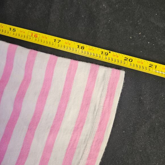 J. Crew Pink and White Striped‎ Long Sleeve Shirt Size M Nautical Preppy Coastal - Picture 8 of 8